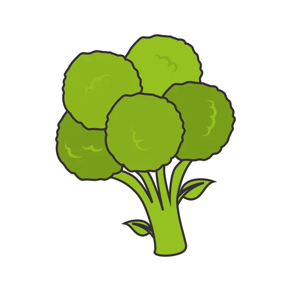 Brócoli alimentos vegetales — Vector de stock