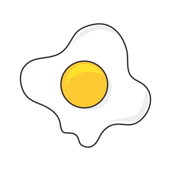 Egg fried food — Stock Vector