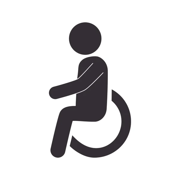 Handicap handicap rolstoel medische — Stockvector