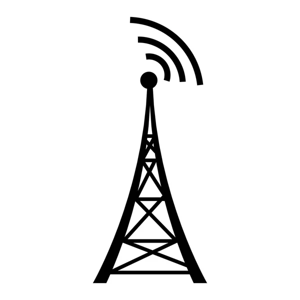 Torre de comunicación de antena — Vector de stock