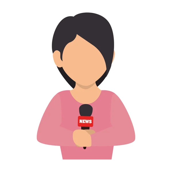 Journaliste femmes presse — Image vectorielle