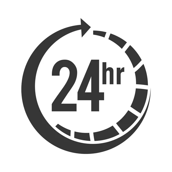 24 horas de servicio — Vector de stock