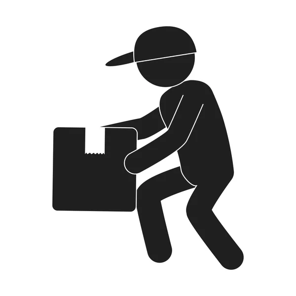 Доставка услуг man box — стоковый вектор