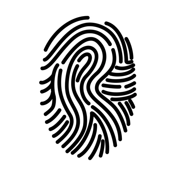 Fingerprint finger human person — Stock Vector