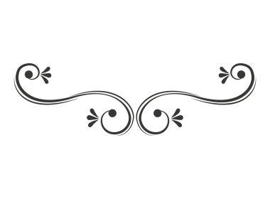 zarif çerçeve dekorasyon izole