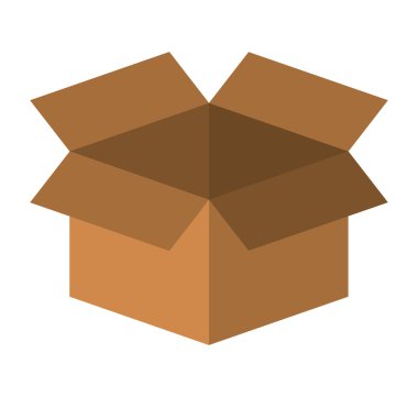 kutucuk kutusu izole edilmiş simge paketliyor