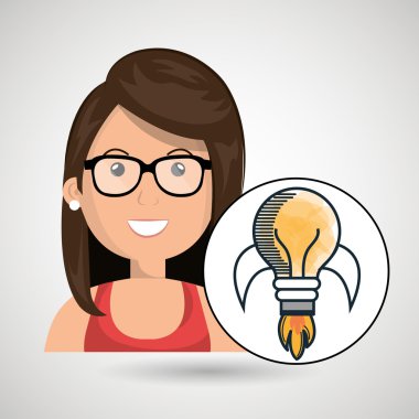 kadın genç fikir simgesi