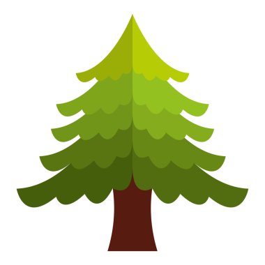 ağaç çam Noel izole simgesi