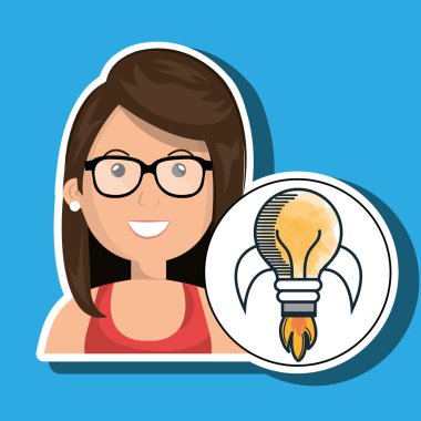 kadın genç fikir simgesi