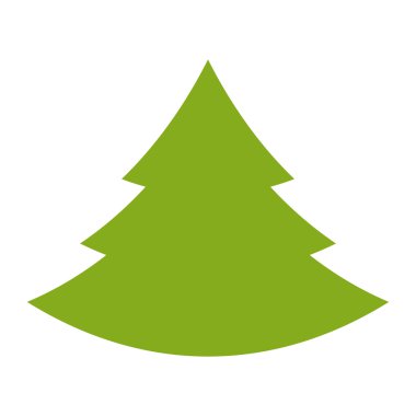ağaç çam Noel izole simgesi