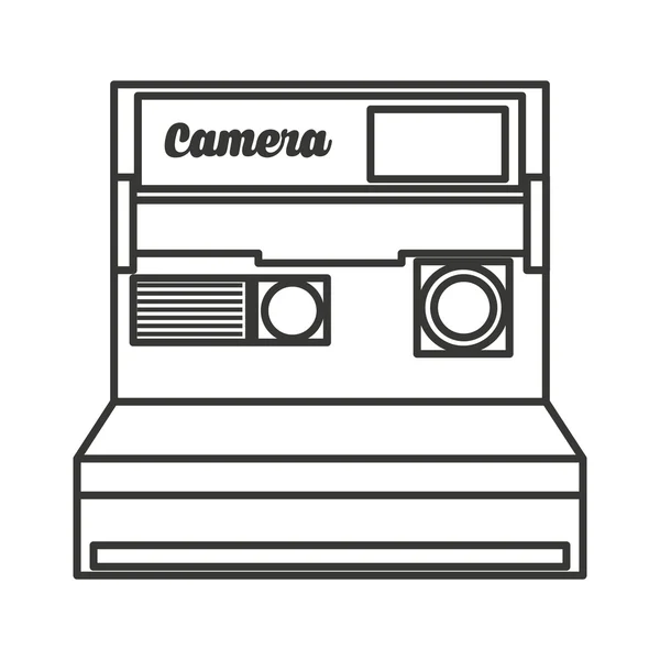 Cámara fotográfica aislado icono — Vector de stock