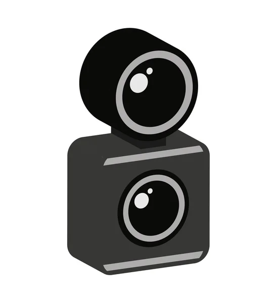 Fotografische geïsoleerde camerasymbool — Stockvector