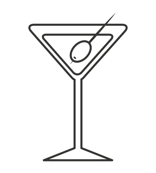Bebida bar de vidro ícone isolado — Vetor de Stock