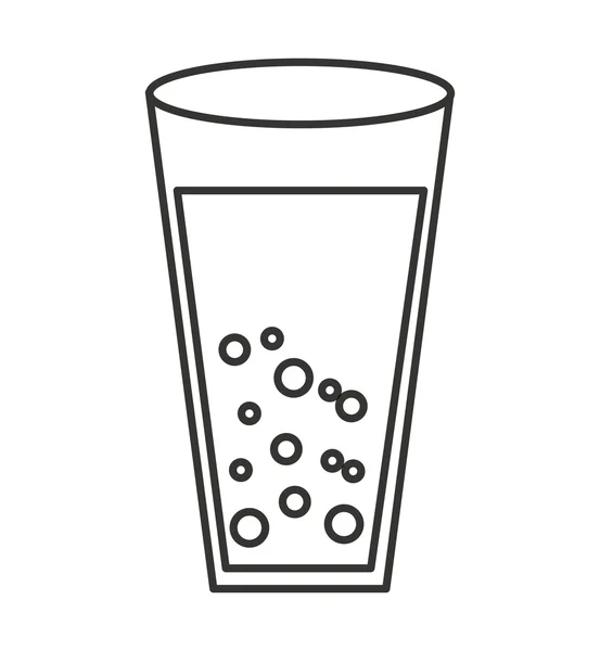 Beber barra de vidrio icono aislado — Vector de stock