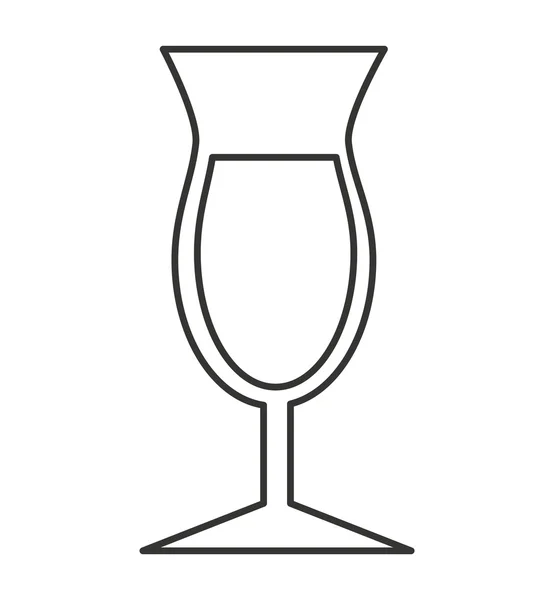 Boisson barre de verre icône isolée — Image vectorielle