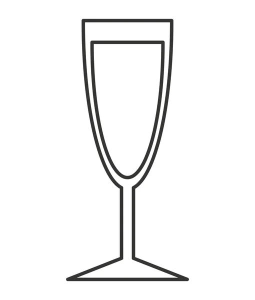 Ikona na białym tle napój szkło paska — Wektor stockowy