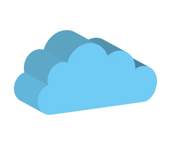 Cloud computing silhouet pictogram — Stockvector