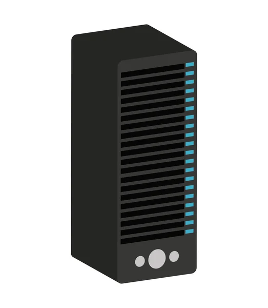 Computer cpu serverpictogram — Stockvector