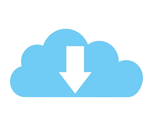 Silueta de computación en nube icono — Archivo Imágenes Vectoriales