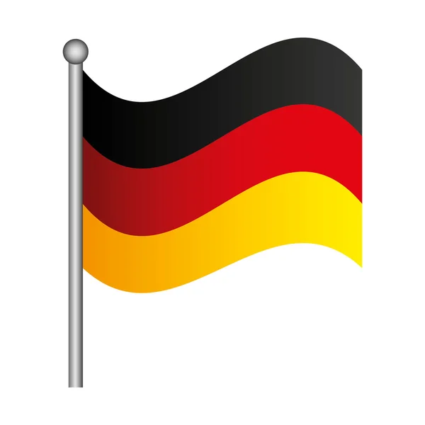 Bandiera germania icona isolata — Vettoriale Stock