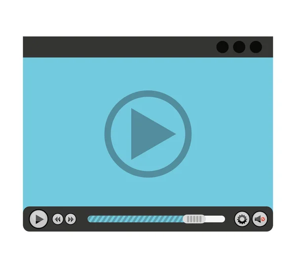 Media player control panel icon — Stock Vector