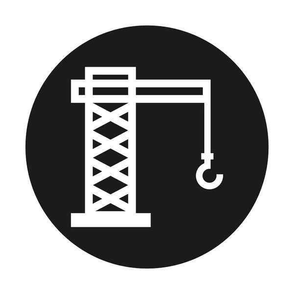 Crane hook isolated icon — Stock Vector