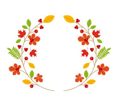 sonbahar dekorasyon sezon simge yapraklar