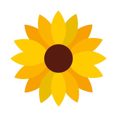Ayçiçeği dekorasyon izole simgesi