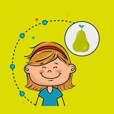 kız meyve gıda sağlıklı