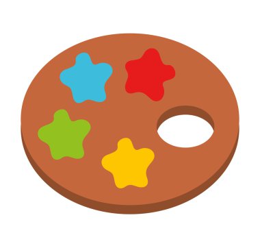 boya pallette izole simgesi