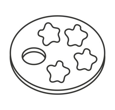 boya pallette izole simgesi