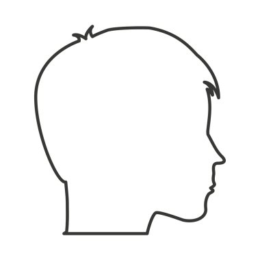 izole baş insan profili