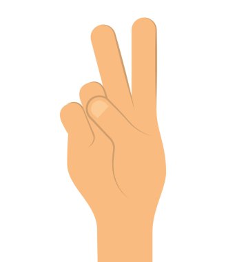 el insan işareti izole simgesi