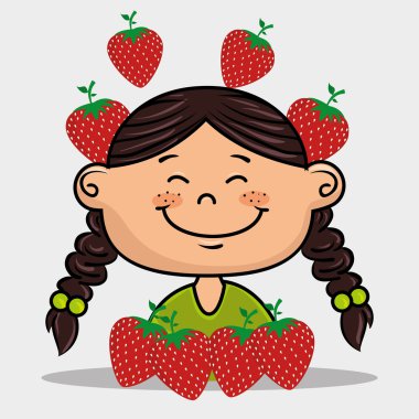 kız çocuk meyve gıda