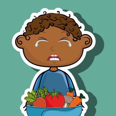 çocuk ağlamaya plaka sebze