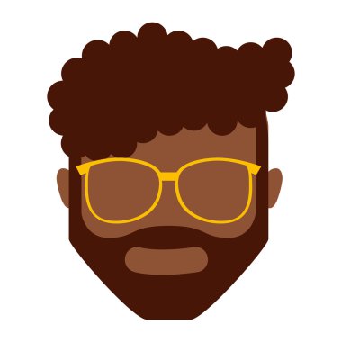 baş kişi avatar izole simgesi