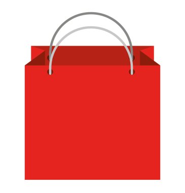 alışveriş çantası izole simgesi