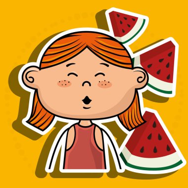 kız çocuk meyve gıda