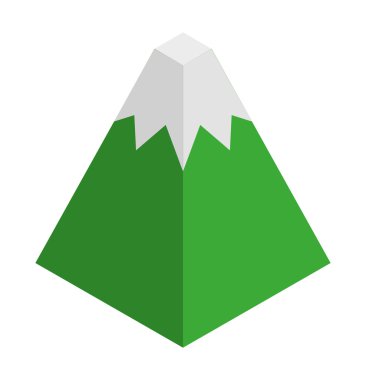 dağ izometrik izole simgesi