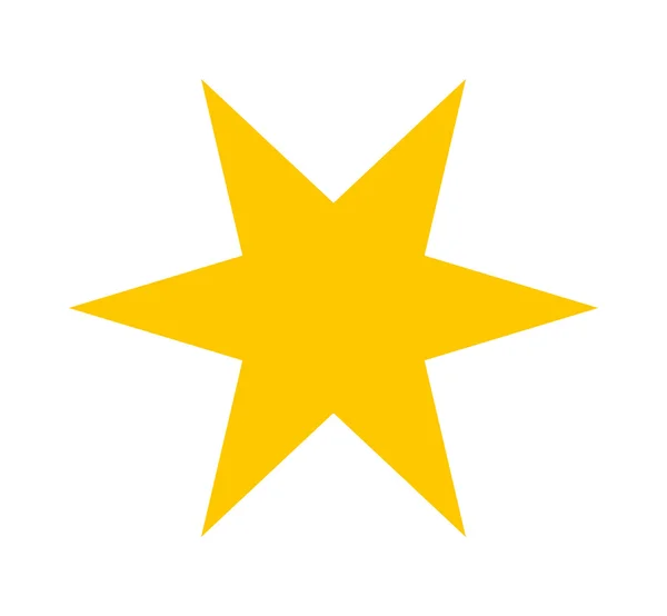 Gwiazda złota ikona na białym tle — Wektor stockowy