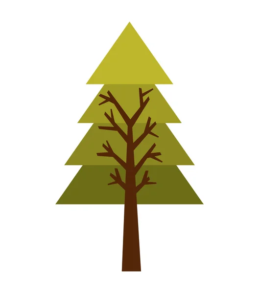 Tree pine christmas isolated icon — Stock Vector