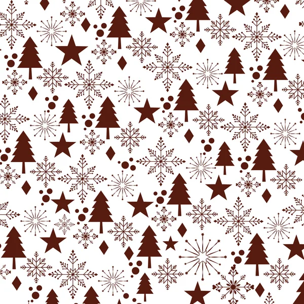 Weihnachten Hintergrund Muster Symbole — Stockvektor