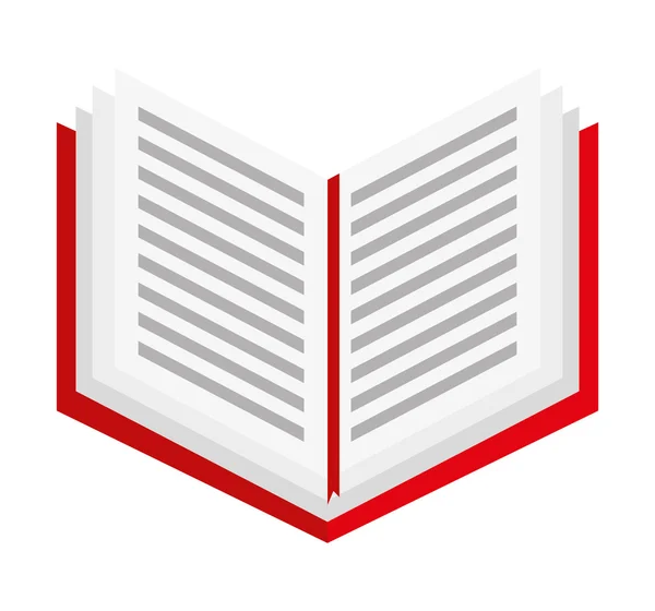 Book text school icon — Stock Vector