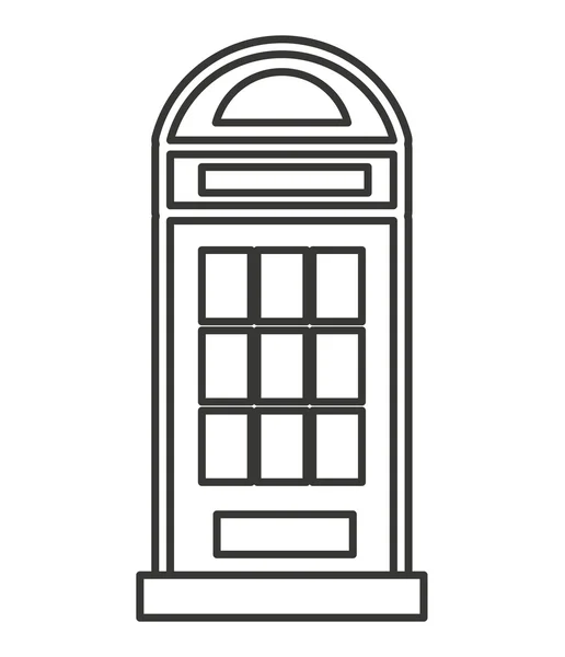 Izolované ikony telefonu kabiny — Stockový vektor