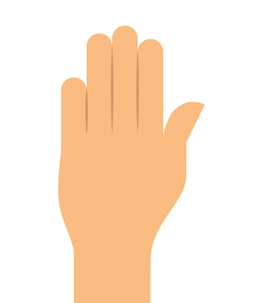 рука человека знак изолированный значок
