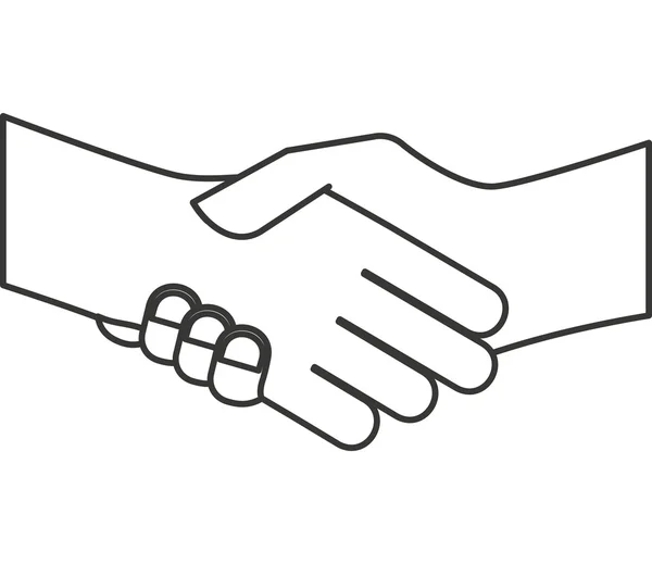 Poignée de main icône isolée — Image vectorielle