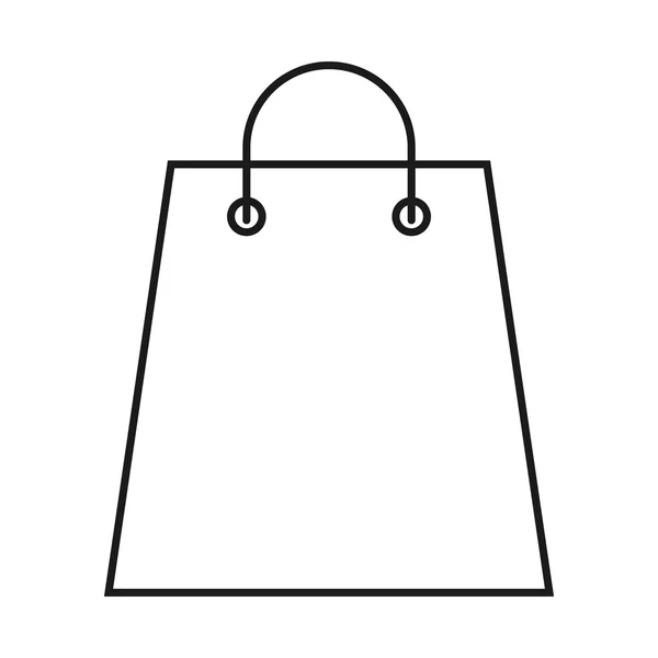 Ikona na białym tle torba na zakupy — Wektor stockowy