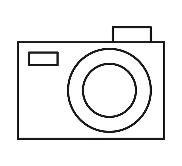 Macchina fotografica icona isolata fotografica — Vettoriale Stock