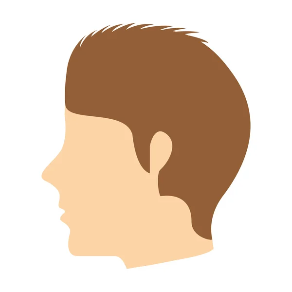 Cabeza persona avatar aislado icono — Vector de stock