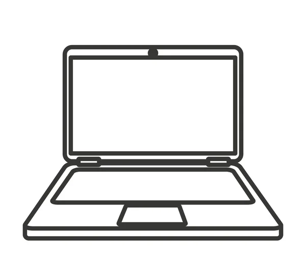 Draagbare laptop-computerpictogram — Stockvector